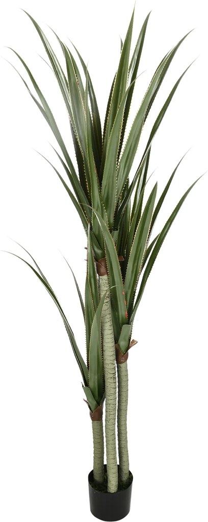 HOMCOM Sztuczna yucca duża 190 cm, roślina sztuczna z plastiku w donicy, 17 x 17 x 190 cm Szmaragdowy | Aosom PL