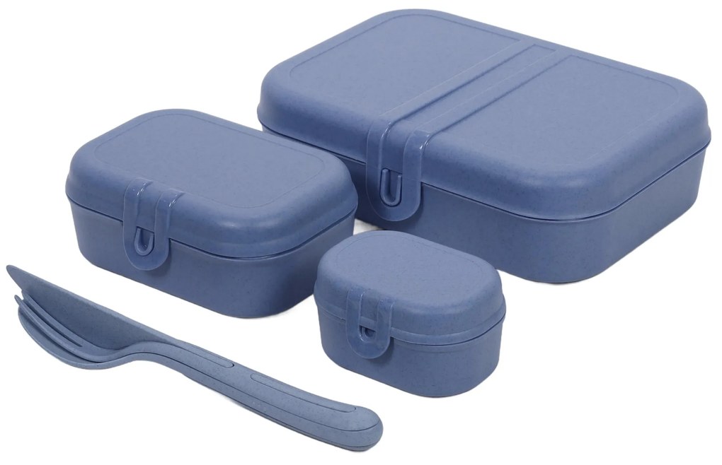 Lunchbox PASCAL READY, zestaw 3 pojemników i sztućce, KOZIOL