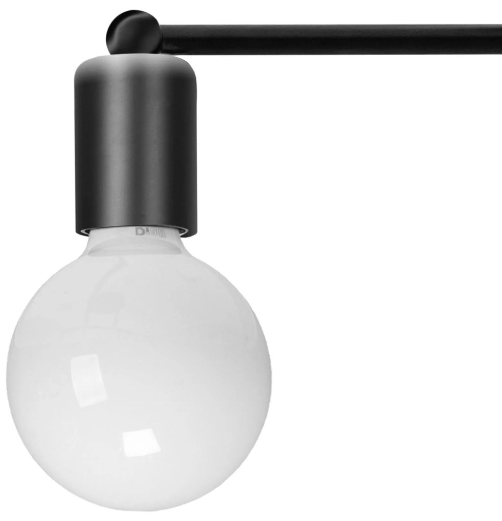 Lampa Sufitowa Wisząca Poczwórna 392200 Czarny Mat