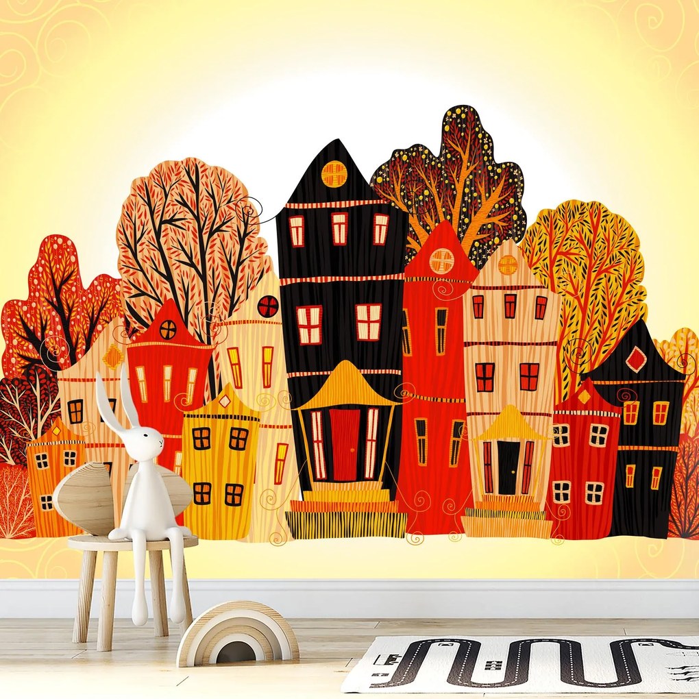 Fototapeta - Bajkowe domki (196x136 cm)