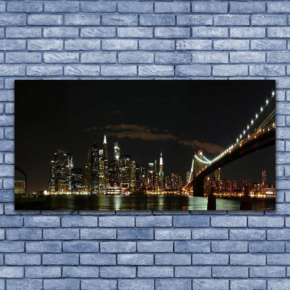 Obraz na płótnie Most Wiszący nad Metropolią