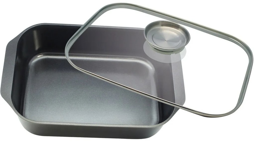 Elo 82840 Basic Brytfanna ze szklaną pokrywką i aromatyzerem Raffinesse 40 x 26 cm
