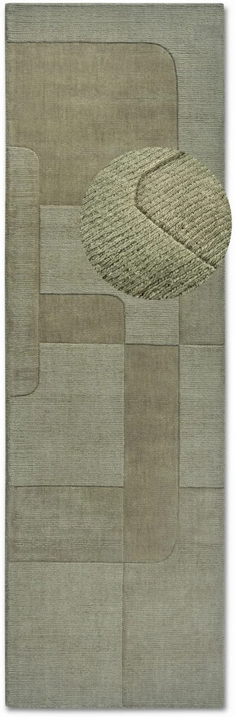 Dywan wełniany Villeroy &amp; Boch Charlotte zielony 80 cm x 250 cm