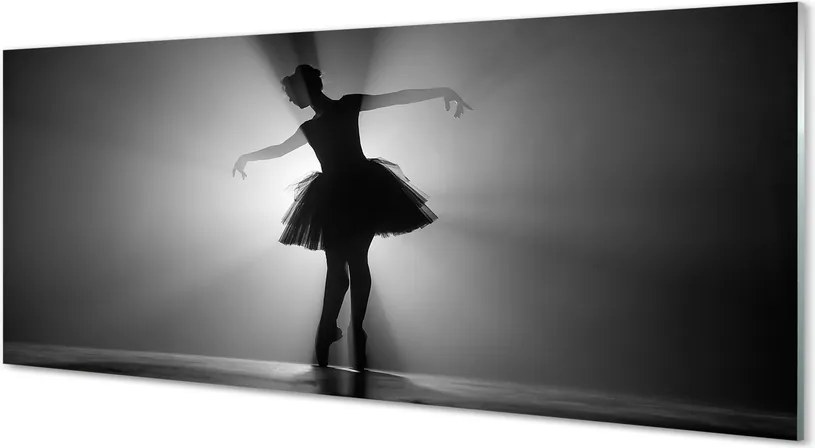 Panel szklany do Kuchni Portret Baletnicy na Szarym Tle