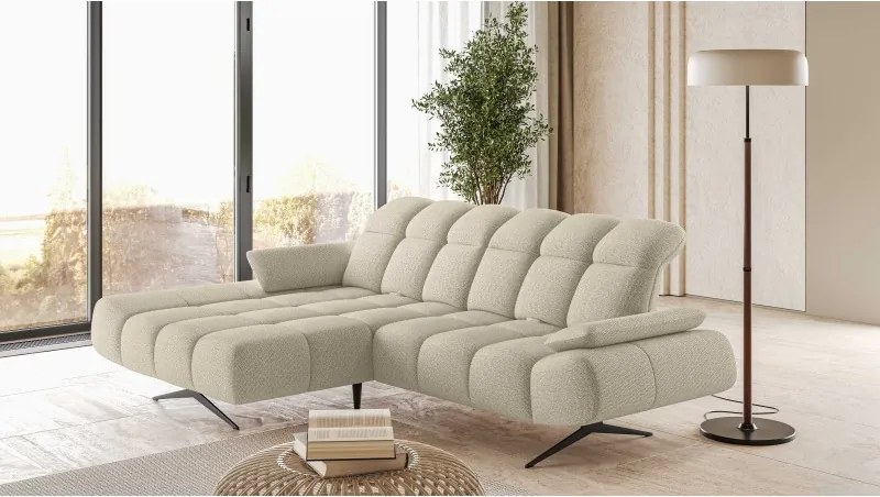 Elegancki narożnik MORENO S z funkcją w tkaninie ARAGON 03 WERSAL