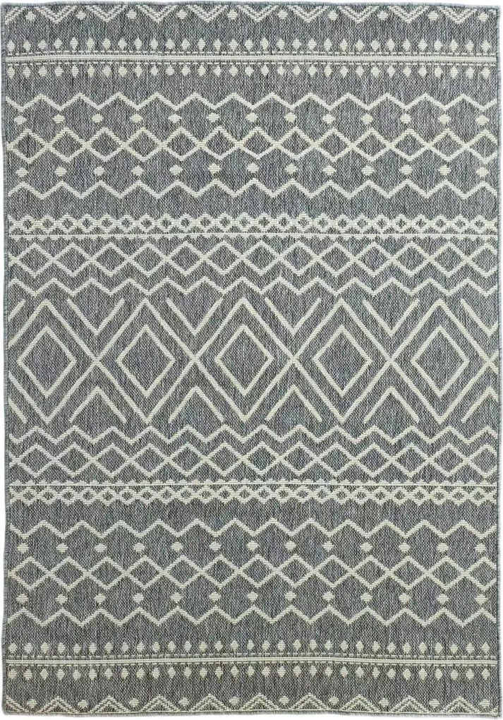 HOMCOM Dywan do wnętrza i na zewnątrz, w stylu Boho, łatwy w czyszczeniu, Szary