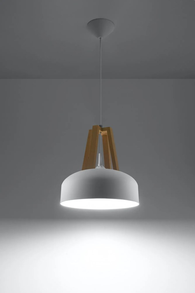 Biała skandynawska lampa wisząca - EX516 D8-B86