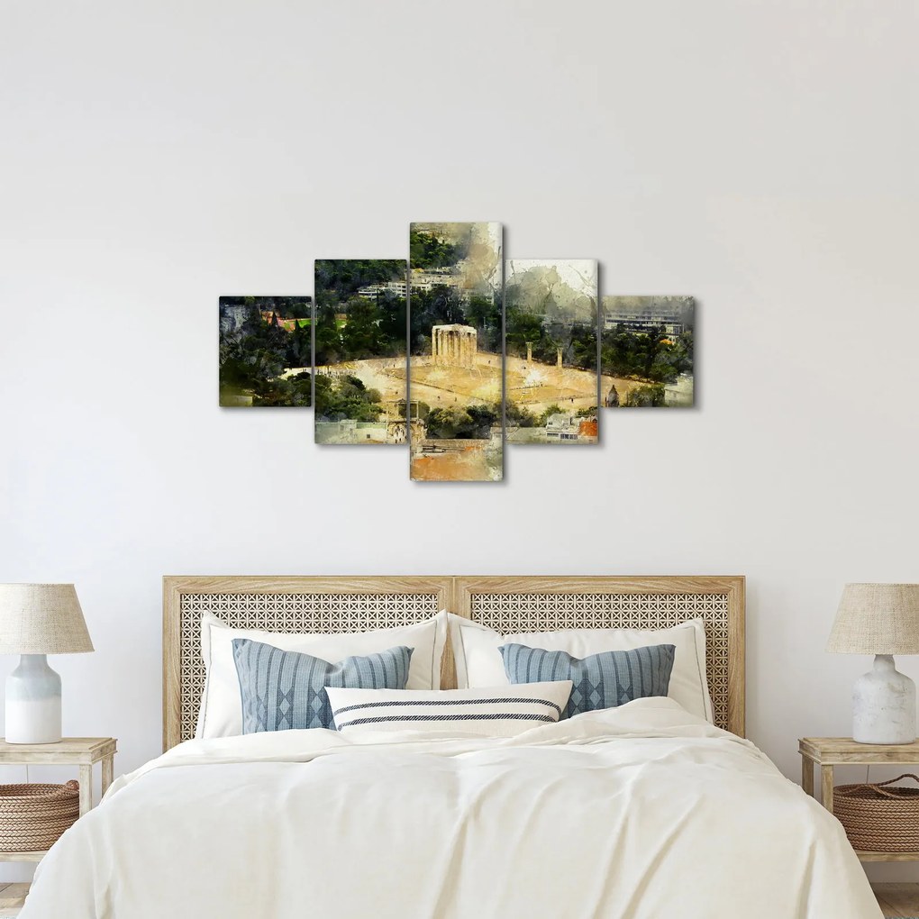 Obraz - Świątynia Zeusa, Ateny, Grecja (125x70 cm)