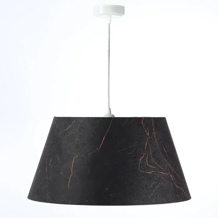 Czarna lampa wisząca welurowa dzwon - 3X S411 K6-K10