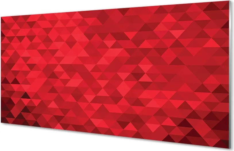 Szklany Panel Czerwone Trójkąty