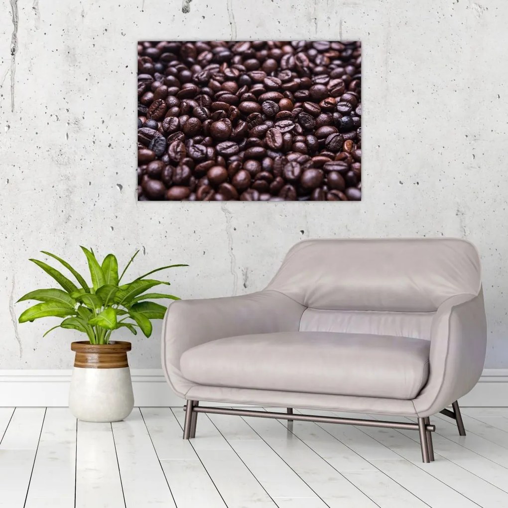 Obraz na szkle ziaren kawy (70x50 cm)