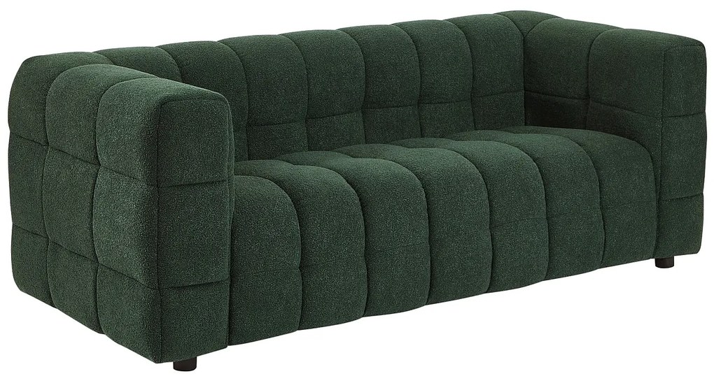 Kanapa  2-osobowa z zielonej tkaniny z bukli LERICI od Pascal Morabito