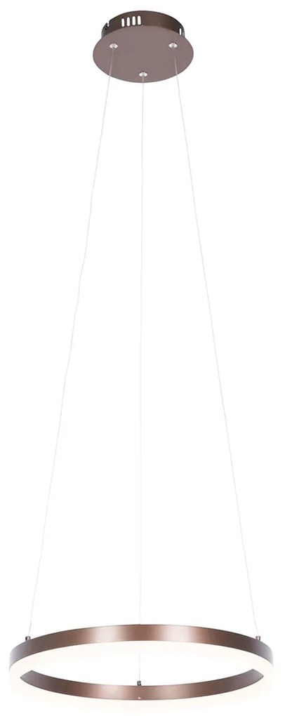 Lampa wisząca ciemny brąz 40 cm w tym LED 3-stopniowo ściemniana - Anello Nowoczesny Oswietlenie wewnetrzne
