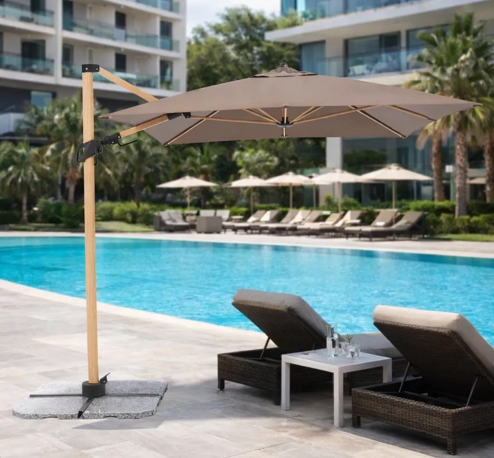 Doppler ALU WOOD 300 x 220 cm brązowa