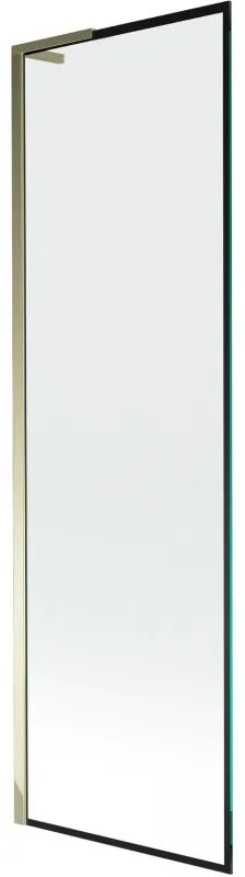 Mexen Next L parawan nawannowy 1-skrzydłowy 60 x 150 cm, czarny wzór, złoty - 895-060-000-03-70-50