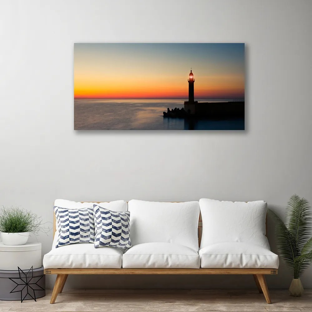 Obraz drukowany na płótnie Latarnia na Skalistym Brzegu