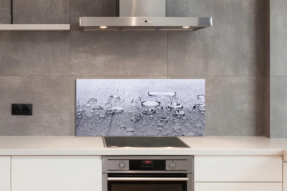 Szklany Panel Krople woda makro