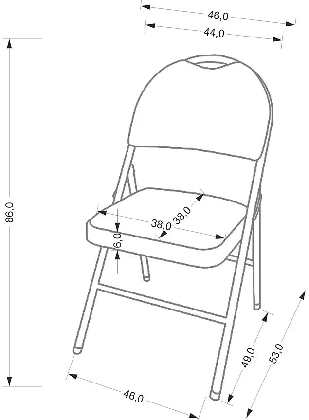 Składane beżowe krzesło G9-D74