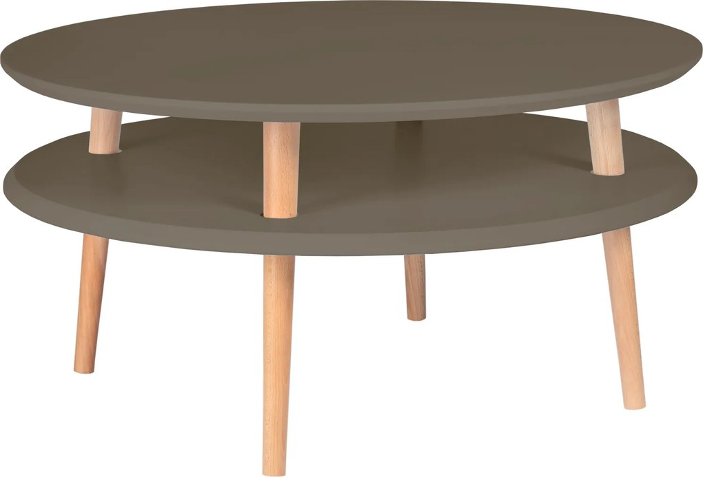 Stolik na drewnianych nogach Ufo Low 35