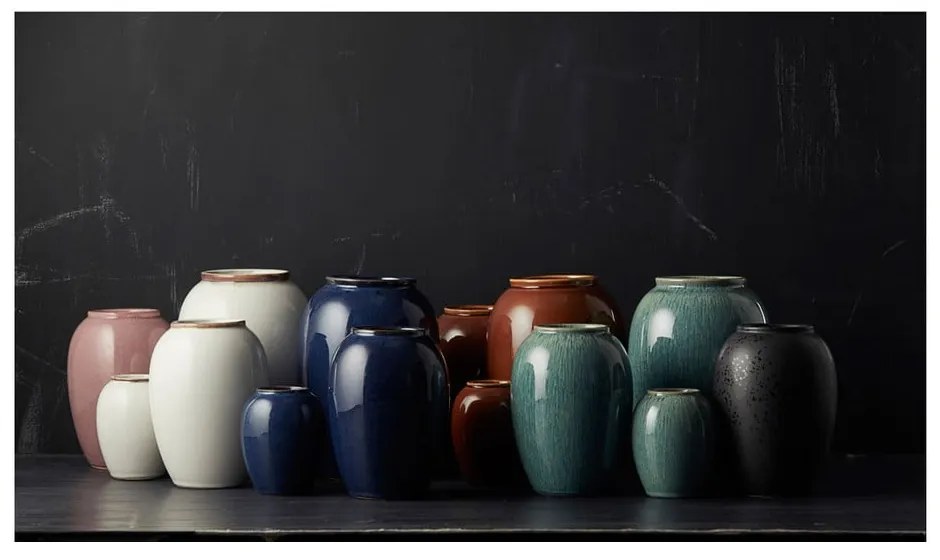 Ciemnoniebieski kamionkowy wazon (wysokość 20 cm) Gastro Blue – Bitz