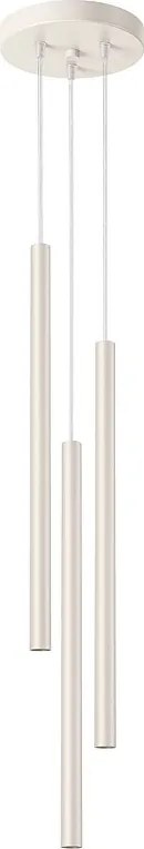 Lampa Wisząca Nowoczesny Pastelo, Stal - 3 Źródło - L.19.5 X H.104 Cm - Beżowy