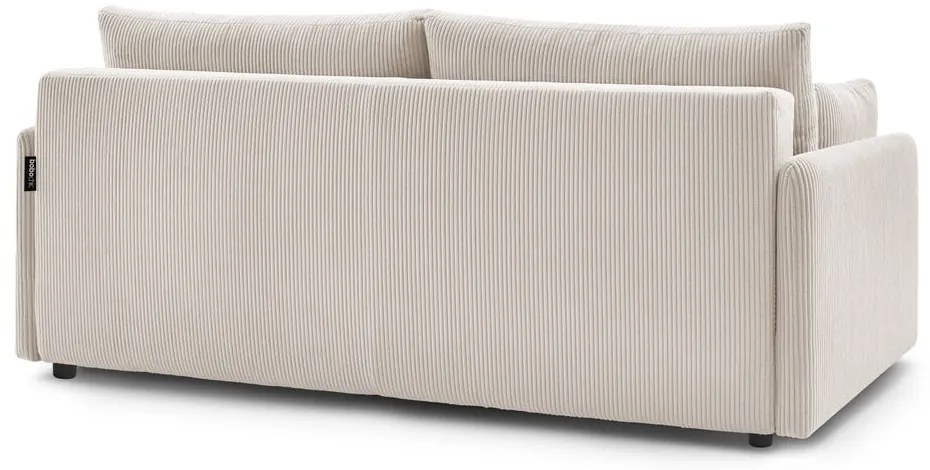 Beżowa sztruksowa rozkładana sofa 211 cm Marcel – Bobochic Paris