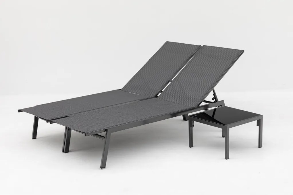 Doppler Mare zestaw leżaków + stół, antracyt/szary