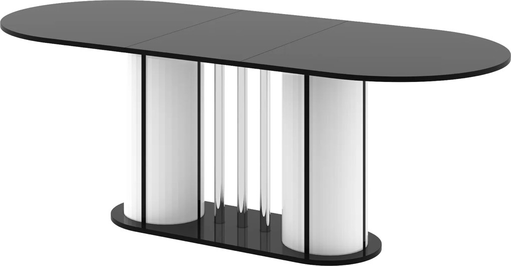 Stół z owalnym rozkładanym blatem w wysokim połysku Cesaro Hubertus