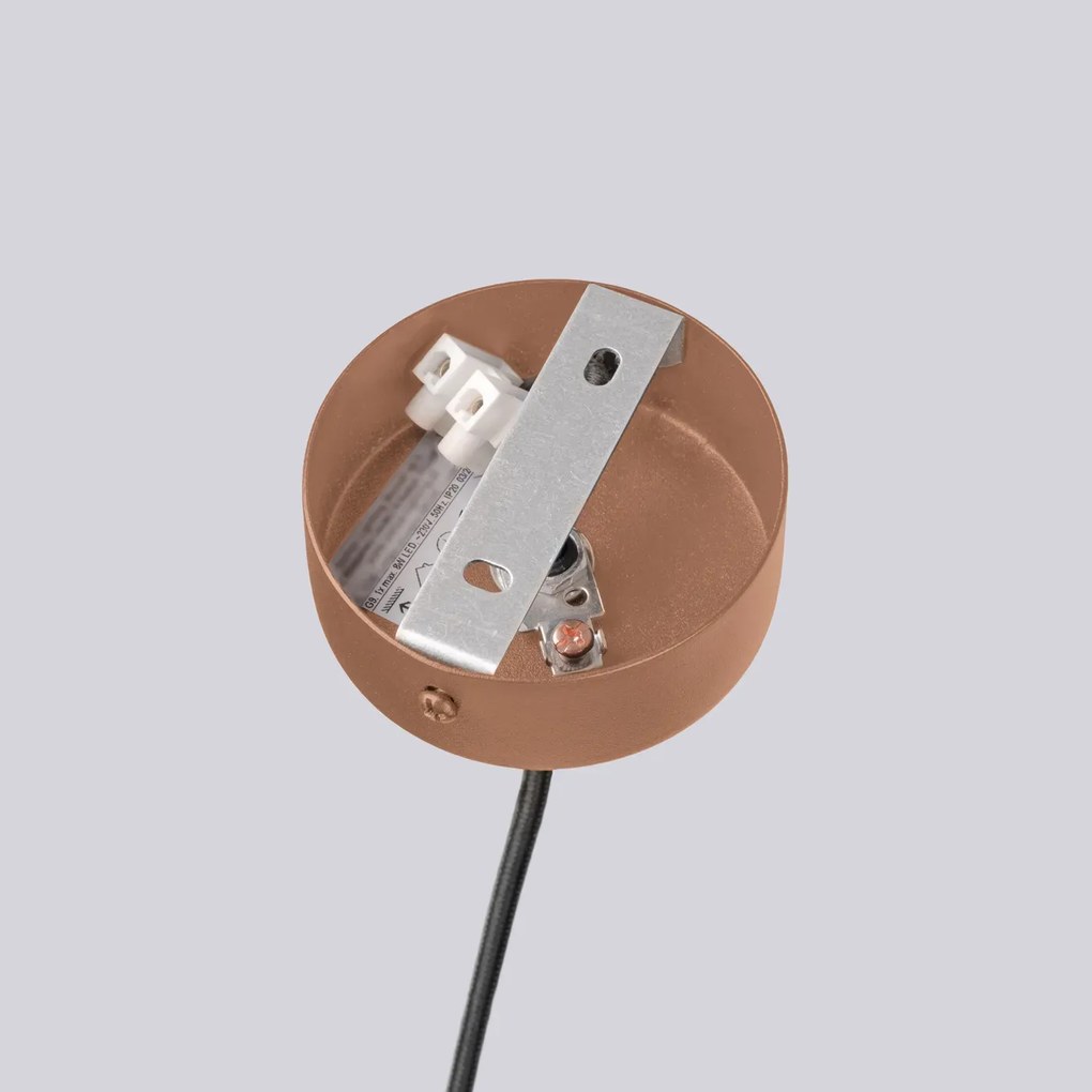 Żyrandol HALO 6 mocca ryflowany SOLLUX  LIGHTING