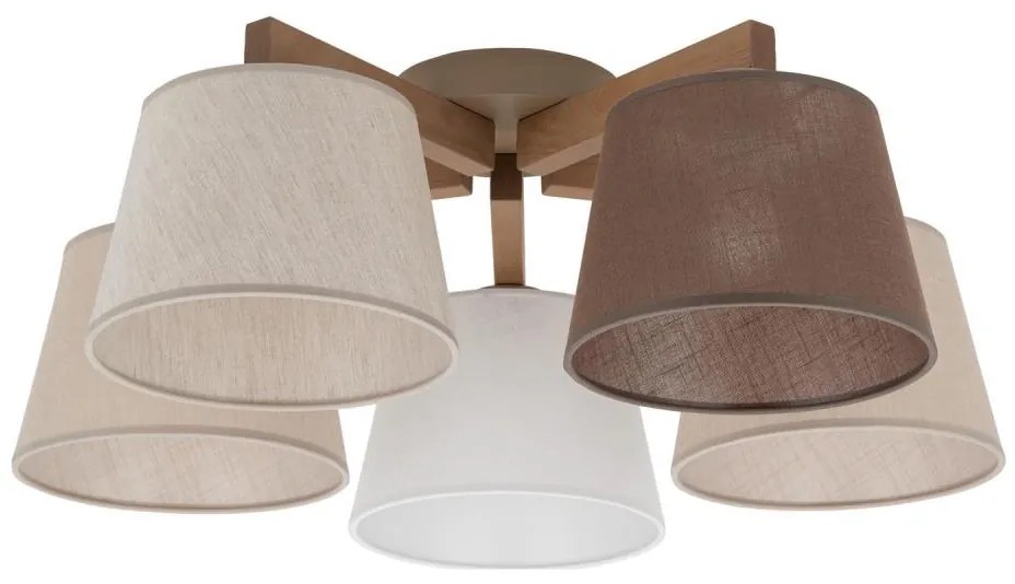 Brilagi - Przysufitowy żyrandol LATTE SABIA 5xE27/15W/230V sosna/mix