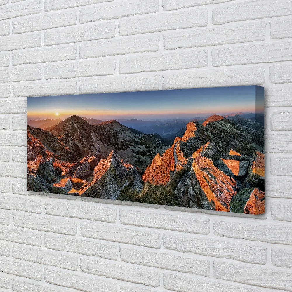 Fotoobraz na płótnie Góry o Zachodzie Słońca