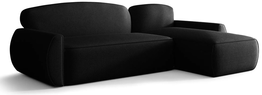 Czarny narożnik rozkładany z pojemnikiem T2-K14