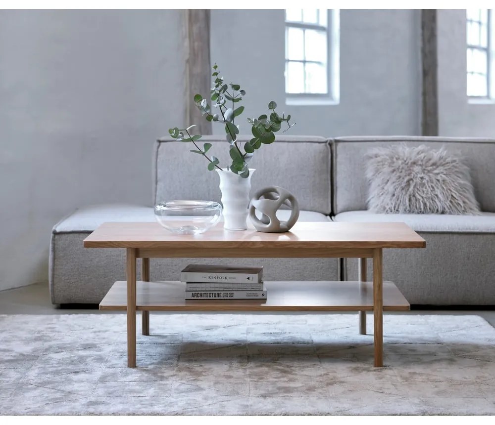 Stolik z blatem w dekorze dębu 60x120 cm Ponza – Unique Furniture