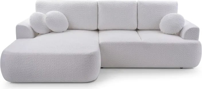 Narożnik VELO wolnostojący układ L strona Lewa z funkcją spania w tkaninie Coral 70