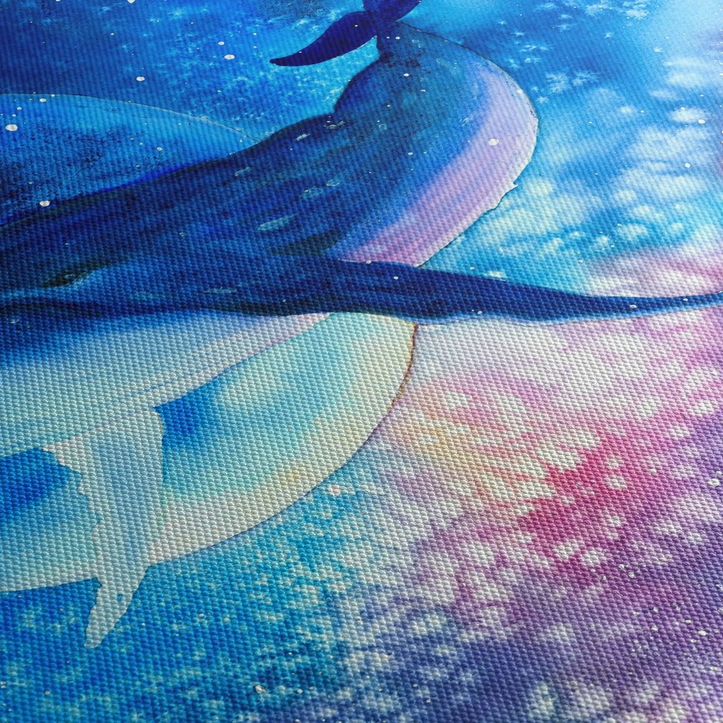 Obraz - Kosmiczny wieloryb (170x50 cm)