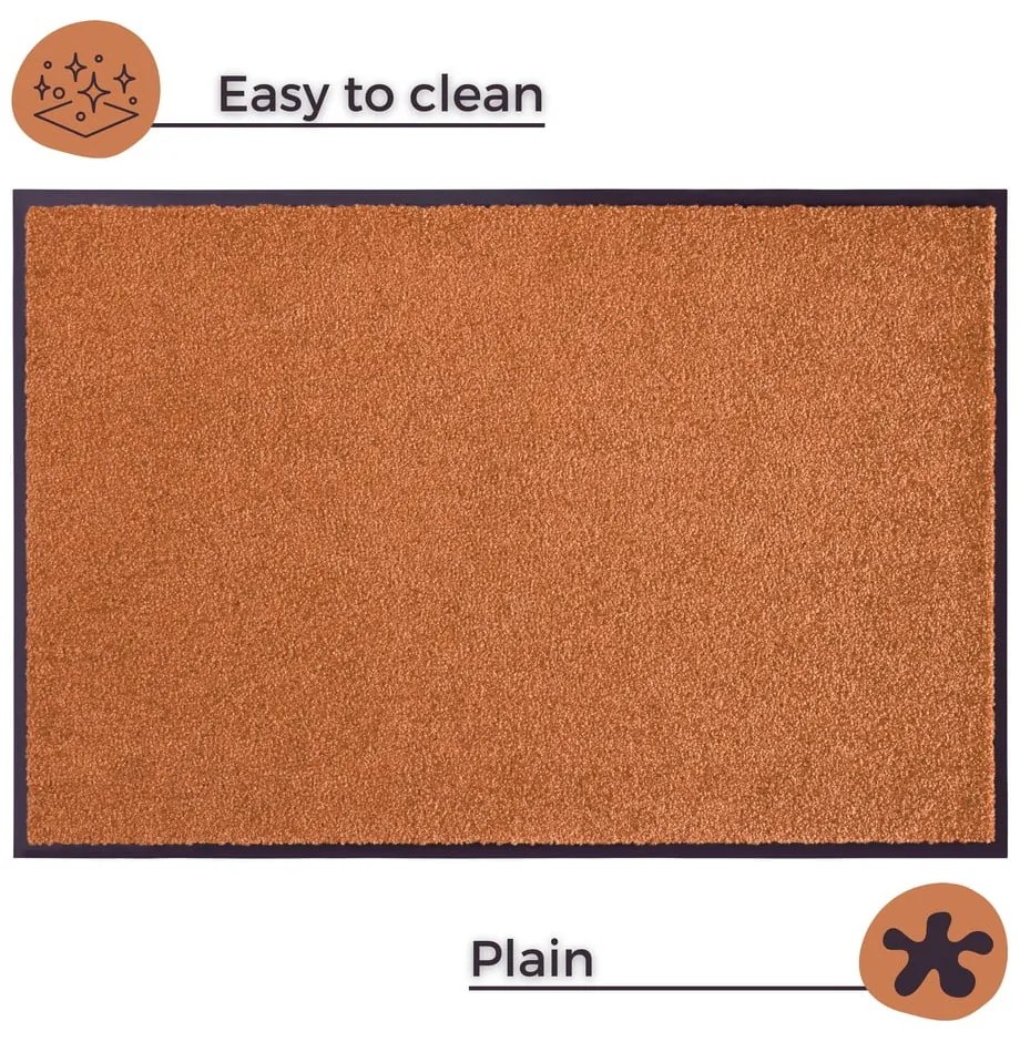 Pomarańczow wycieraczka Hanse Home Wash &amp; Clean, 39x58 cm