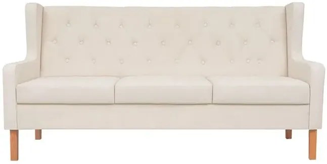 Trzyosobowa sofa Faselo 3C - kremowobiała
