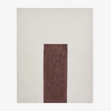 Płótno Dekoracyjne 80x100 Cm Z Lnu O Fakturze Stiuku Antia Brązowy Coffee - Sklum