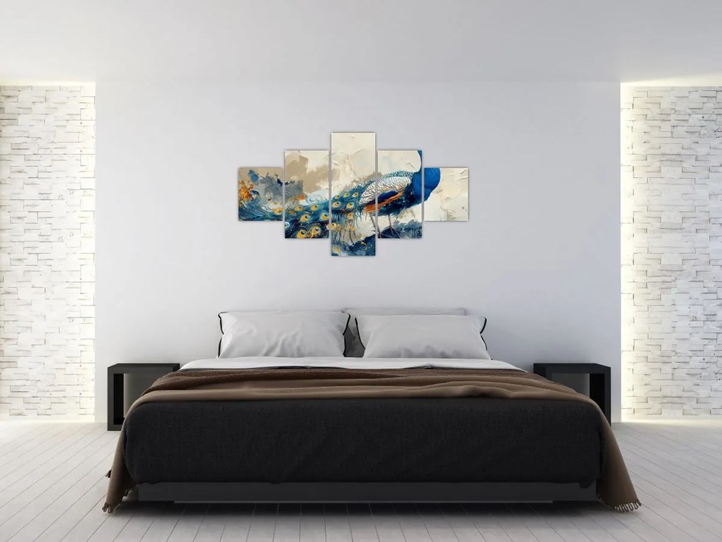 Obraz - Paw, malarstwo (125x70 cm)