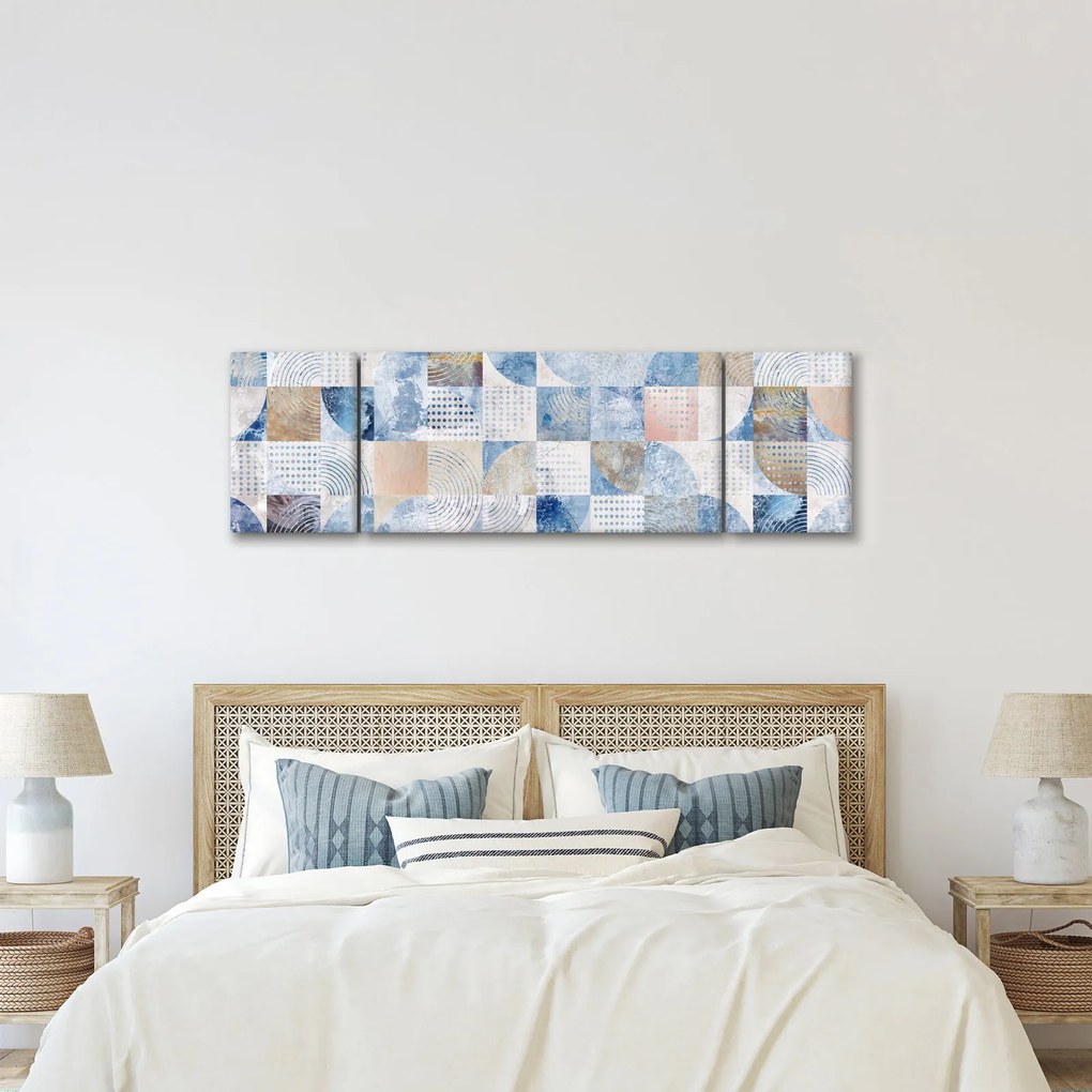 Obraz - Geometryczne kształty na ścianie (170x50 cm)