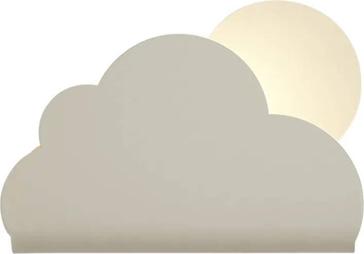 Dziecięca lampa ścienna w kształcie chmurki z promieniami słońca, beżowa - Cloudy Dla dzieci Oswietlenie wewnetrzne