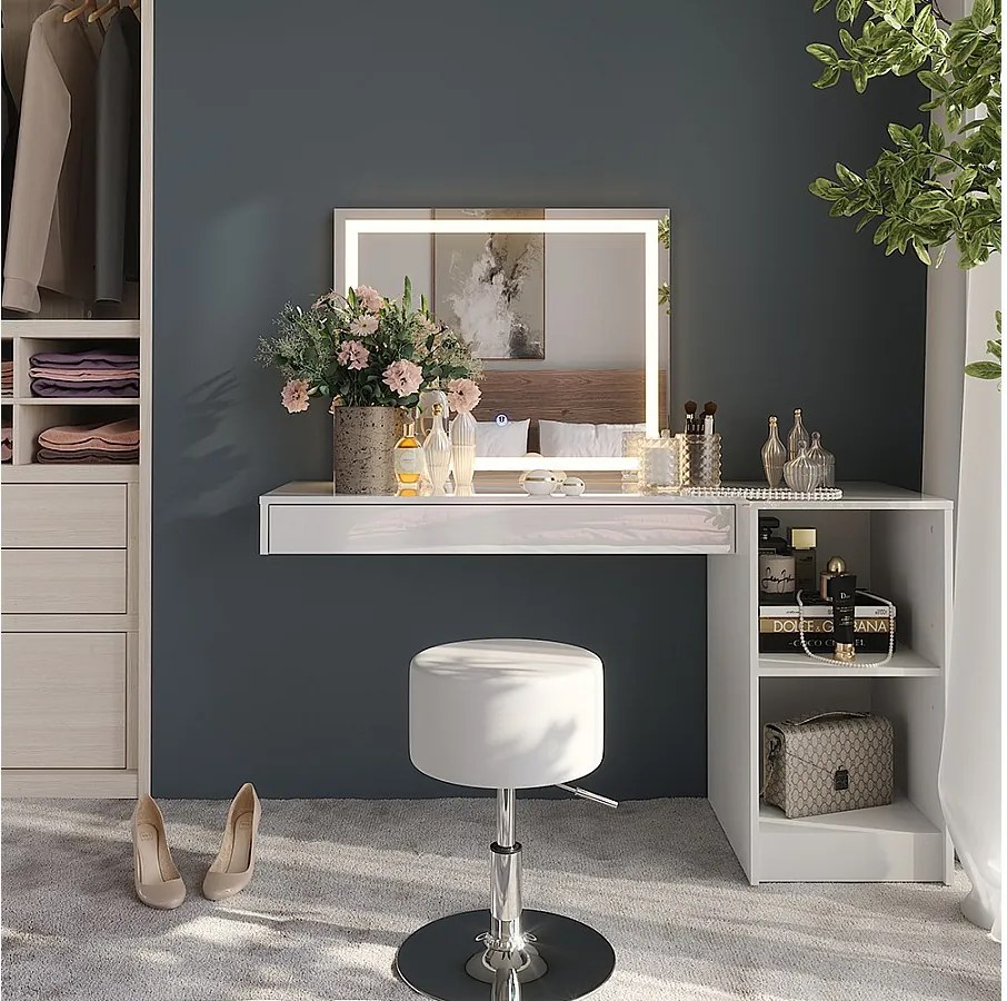 Stół do toalety biały 100x40.1x12 sherry