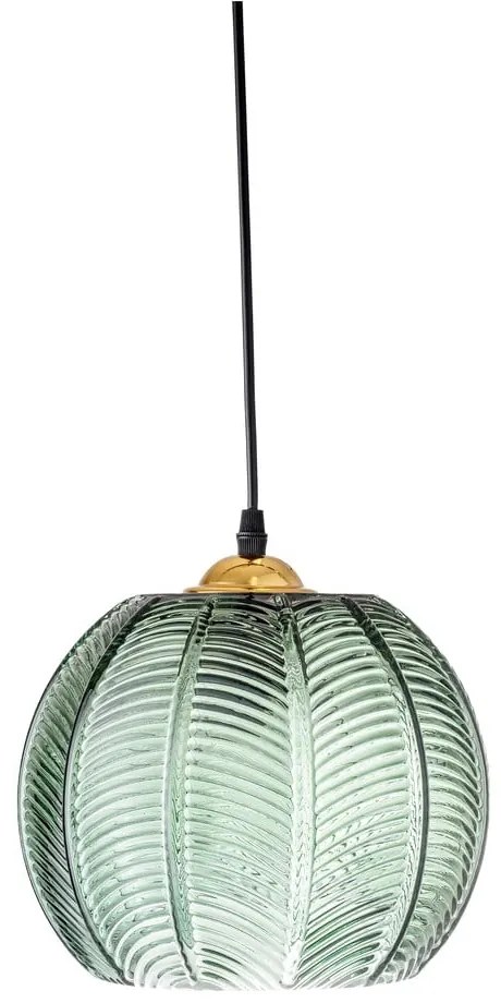 Zielona lampa wisząca ze szklanym kloszem ø 22 cm Adar – Bloomingville