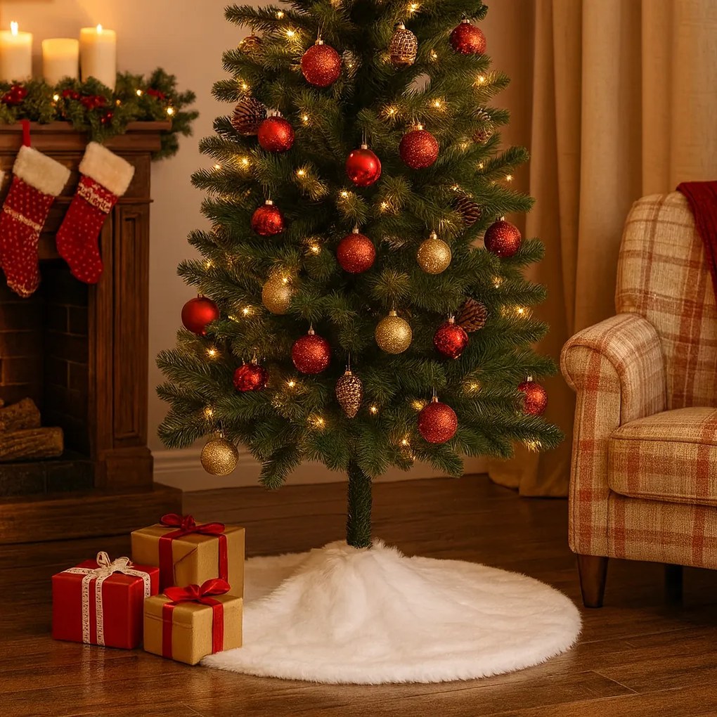 Podkładka pod choinkę SNOWY RING 72 cm, biała