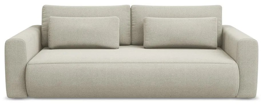Beżowa rozkładana/ze schowkiem sofa 238 cm Kapua – Makamii