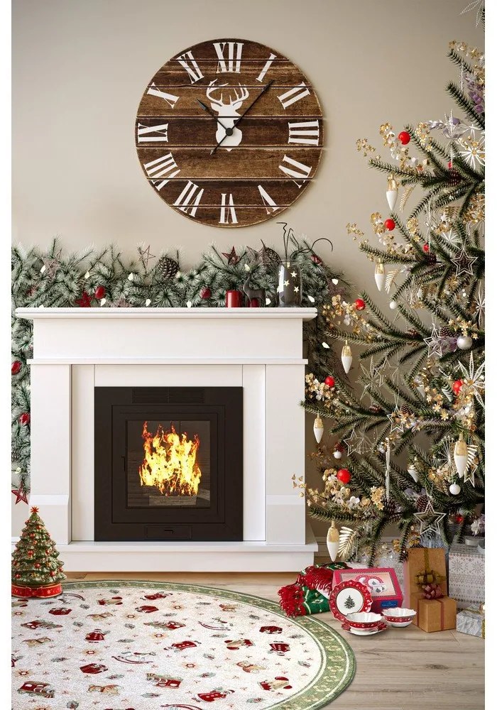Zielony okrągły dywan z mieszanki bawełny ze świątecznym motywem ø 200 cm Toy's Delight Green Christmas – Villeroy&amp;Boch