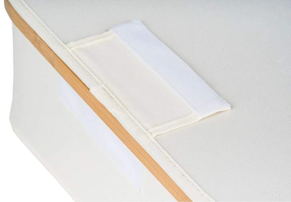 Pojemnik do przechowywania G21 24 x 30 x 15 cm, bambusowy z pokrywką, beżowy