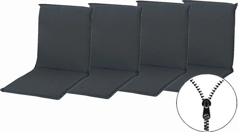 Doppler ELEGANT 2430 - zestaw 4 szt. poduszek na krzesło z niskim oparciem