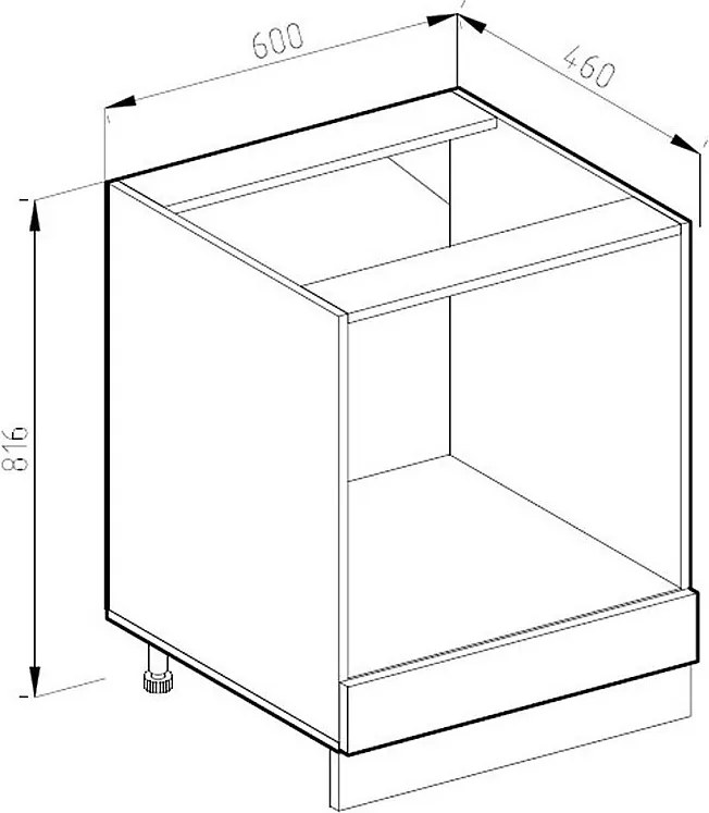 Szafka kuchenna biały wysoki połysk 60x60x81.6 r-line