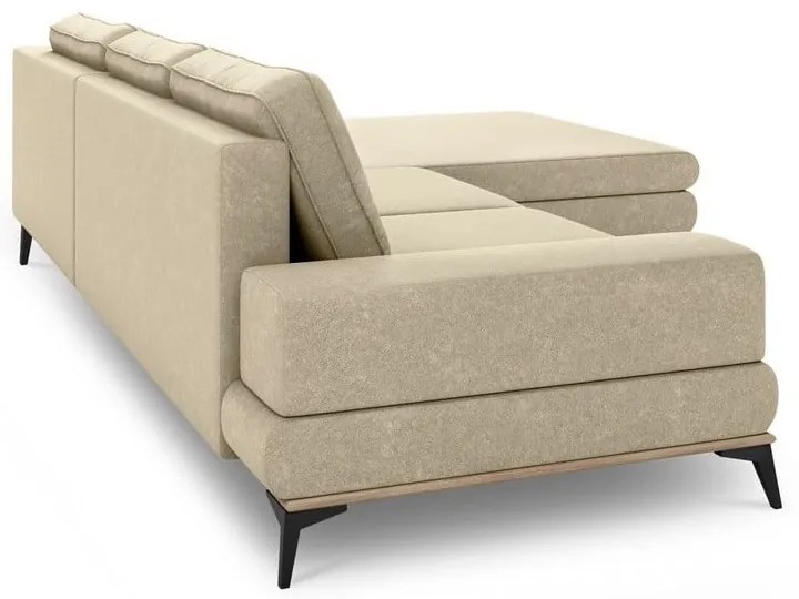 Beżowy rozkładany narożnik Windsor &amp; Co Sofas Planet, prawostronny